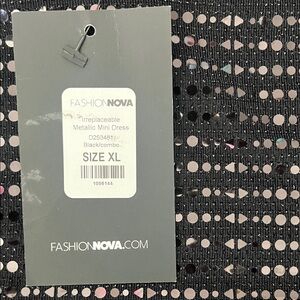 Fashion Nova Black Long Sleeve Dress